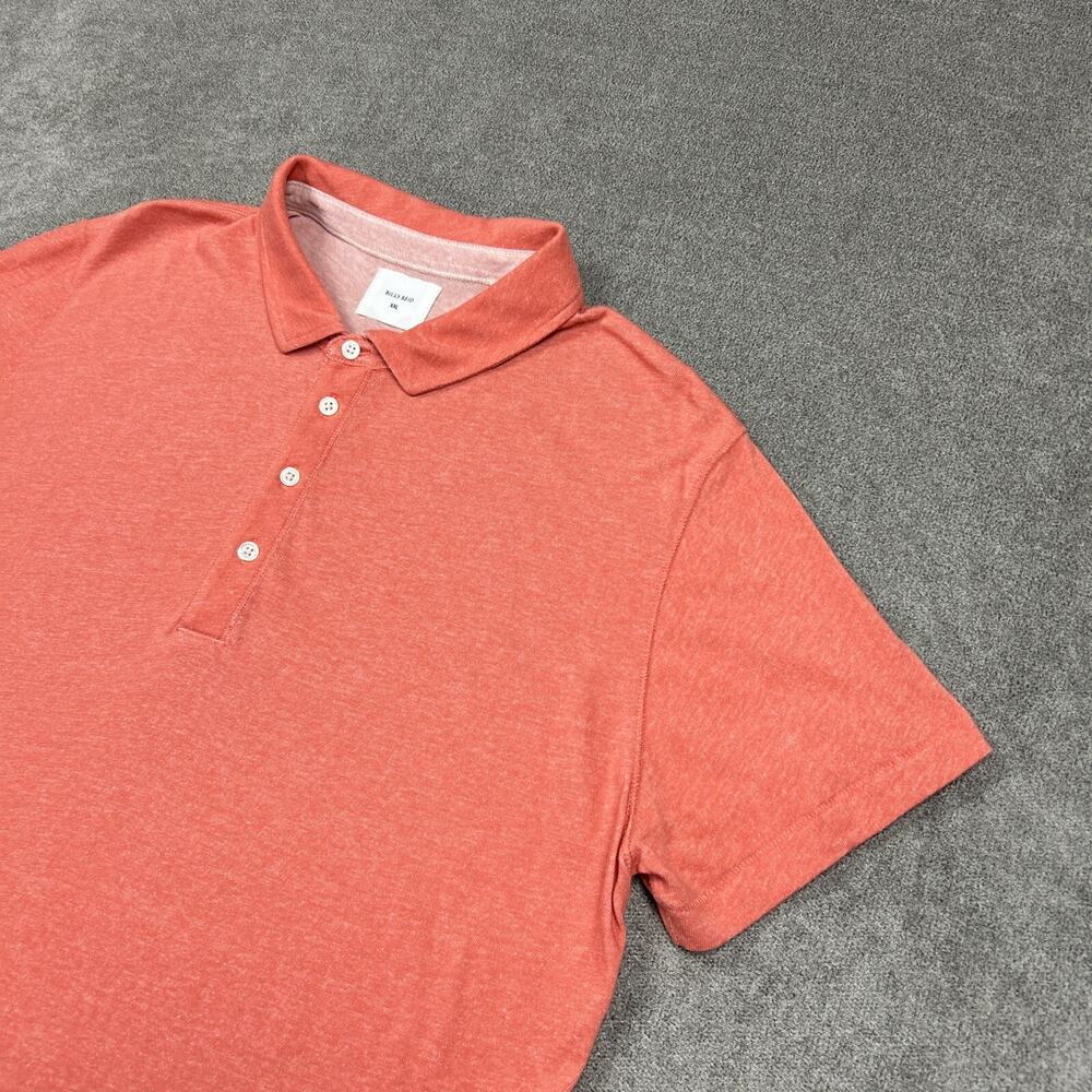 Billy Reid Polo Shirt Mens 2XL Salmon Cotton Casual Preppy Modern Stretch